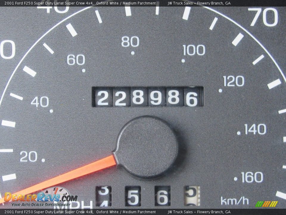 2001 Ford F250 Super Duty Lariat Super Crew 4x4 Oxford White / Medium Parchment Photo #22