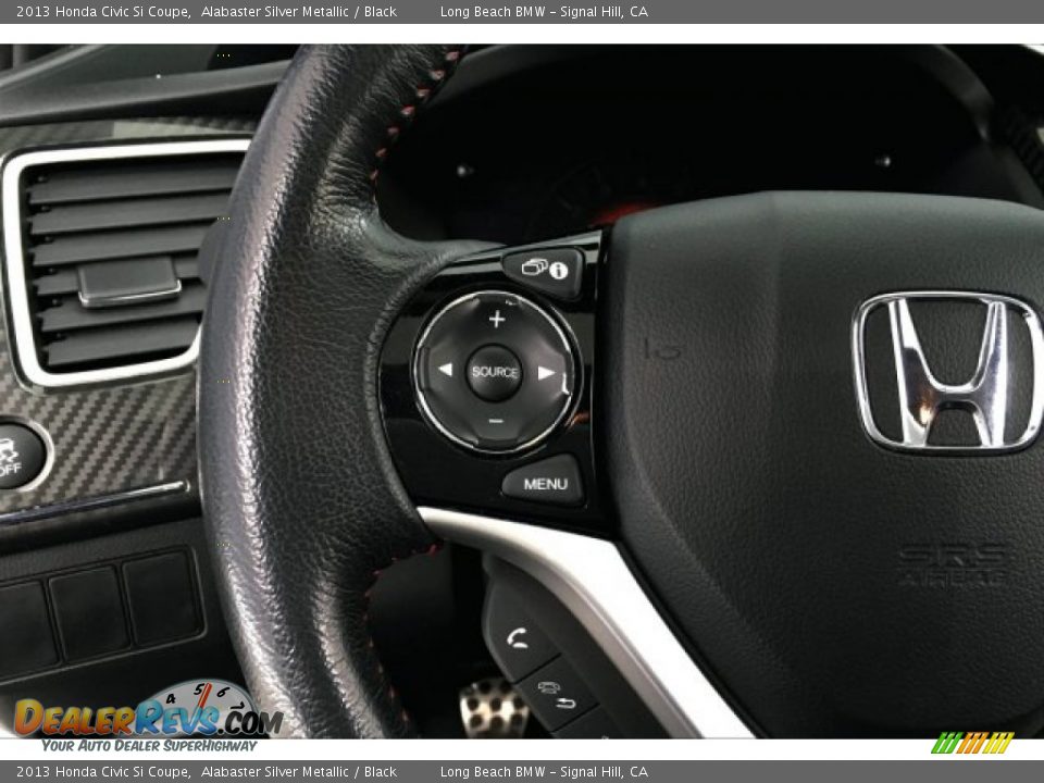 2013 Honda Civic Si Coupe Alabaster Silver Metallic / Black Photo #13