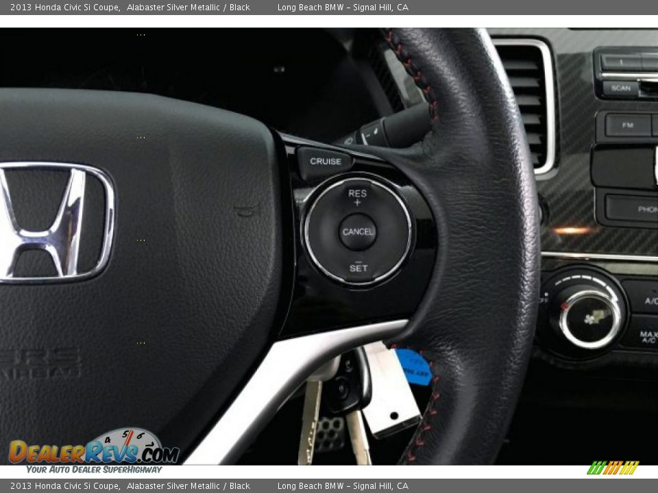 2013 Honda Civic Si Coupe Alabaster Silver Metallic / Black Photo #14