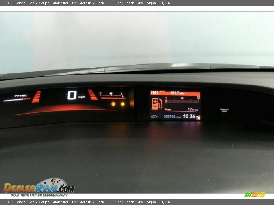 2013 Honda Civic Si Coupe Alabaster Silver Metallic / Black Photo #15