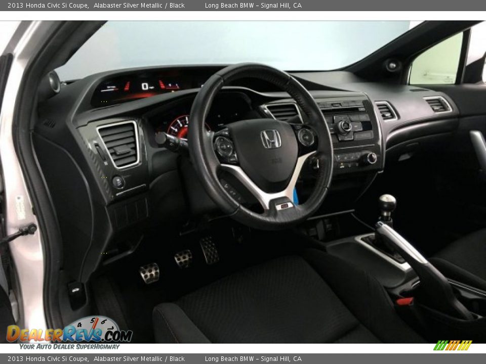 2013 Honda Civic Si Coupe Alabaster Silver Metallic / Black Photo #16