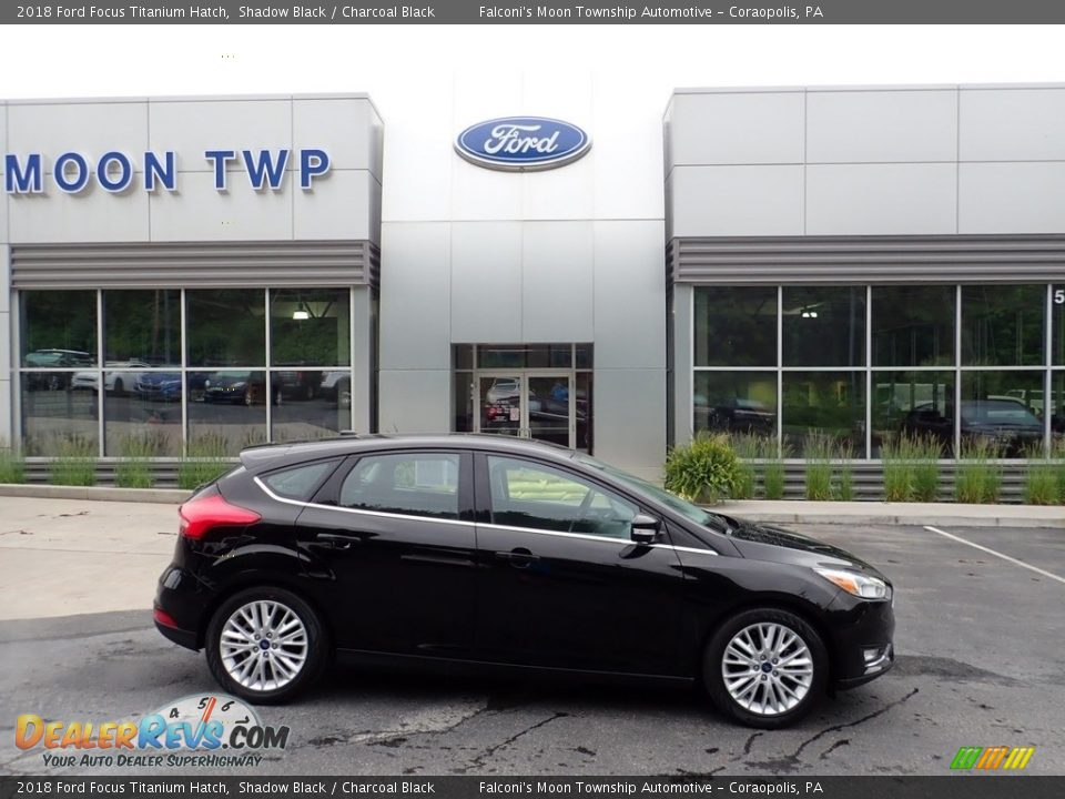 2018 Ford Focus Titanium Hatch Shadow Black / Charcoal Black Photo #1