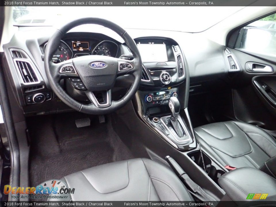 2018 Ford Focus Titanium Hatch Shadow Black / Charcoal Black Photo #18