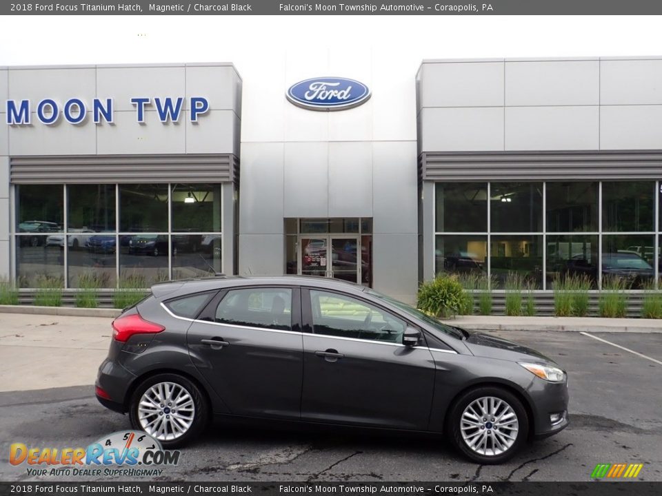 2018 Ford Focus Titanium Hatch Magnetic / Charcoal Black Photo #1