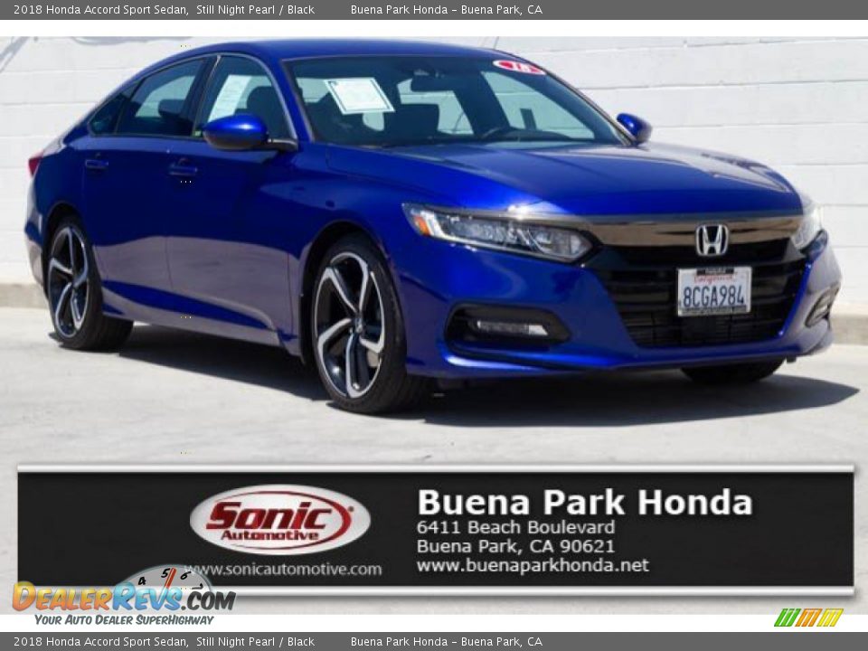 2018 Honda Accord Sport Sedan Still Night Pearl / Black Photo #1