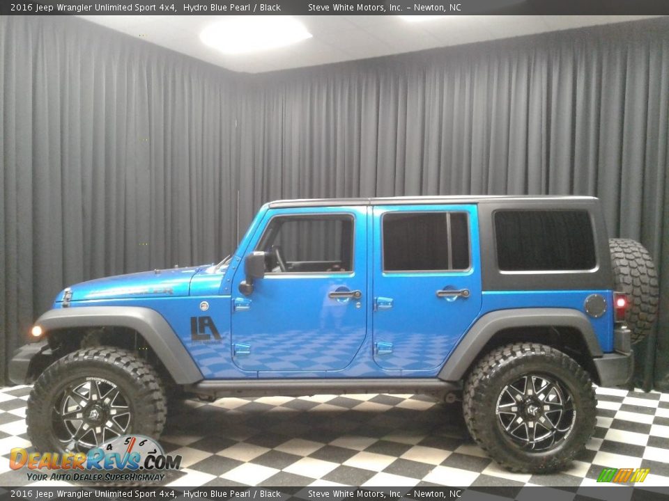 2016 Jeep Wrangler Unlimited Sport 4x4 Hydro Blue Pearl / Black Photo #1