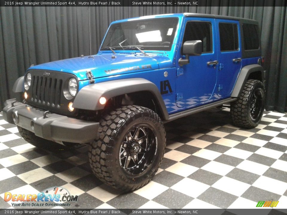 2016 Jeep Wrangler Unlimited Sport 4x4 Hydro Blue Pearl / Black Photo #2