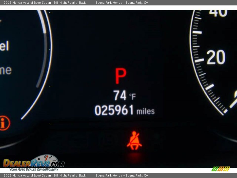 2018 Honda Accord Sport Sedan Still Night Pearl / Black Photo #6