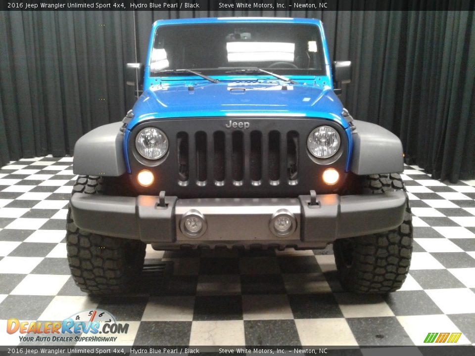 2016 Jeep Wrangler Unlimited Sport 4x4 Hydro Blue Pearl / Black Photo #3