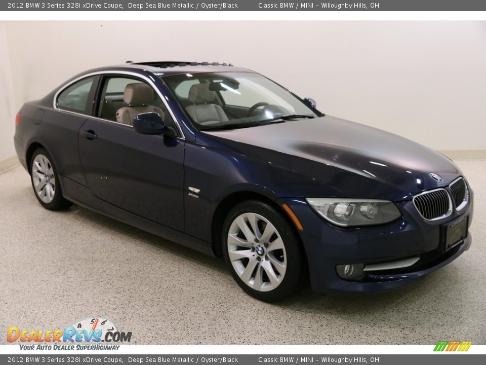 2012 BMW 3 Series 328i xDrive Coupe Deep Sea Blue Metallic / Oyster/Black Photo #1