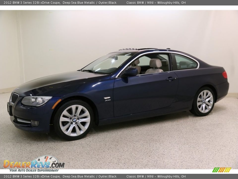 2012 BMW 3 Series 328i xDrive Coupe Deep Sea Blue Metallic / Oyster/Black Photo #3