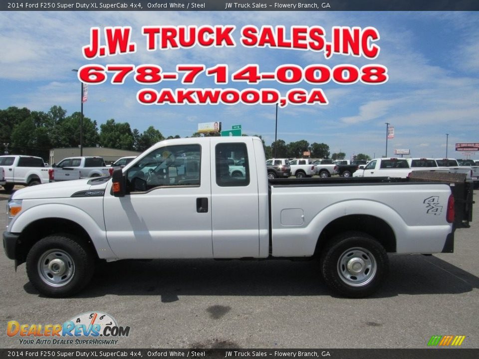 2014 Ford F250 Super Duty XL SuperCab 4x4 Oxford White / Steel Photo #2