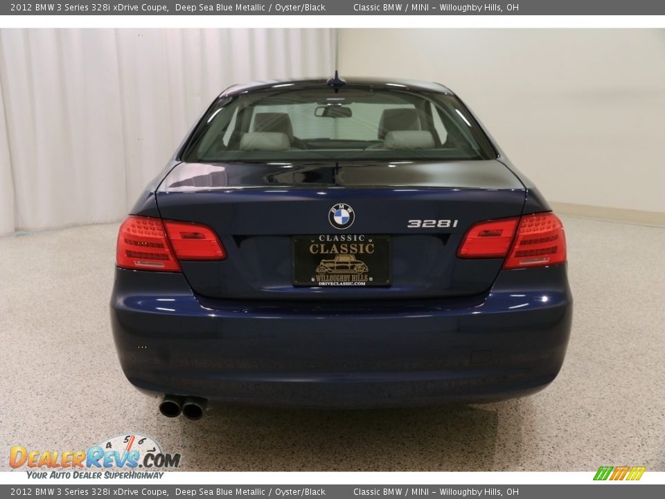 2012 BMW 3 Series 328i xDrive Coupe Deep Sea Blue Metallic / Oyster/Black Photo #17