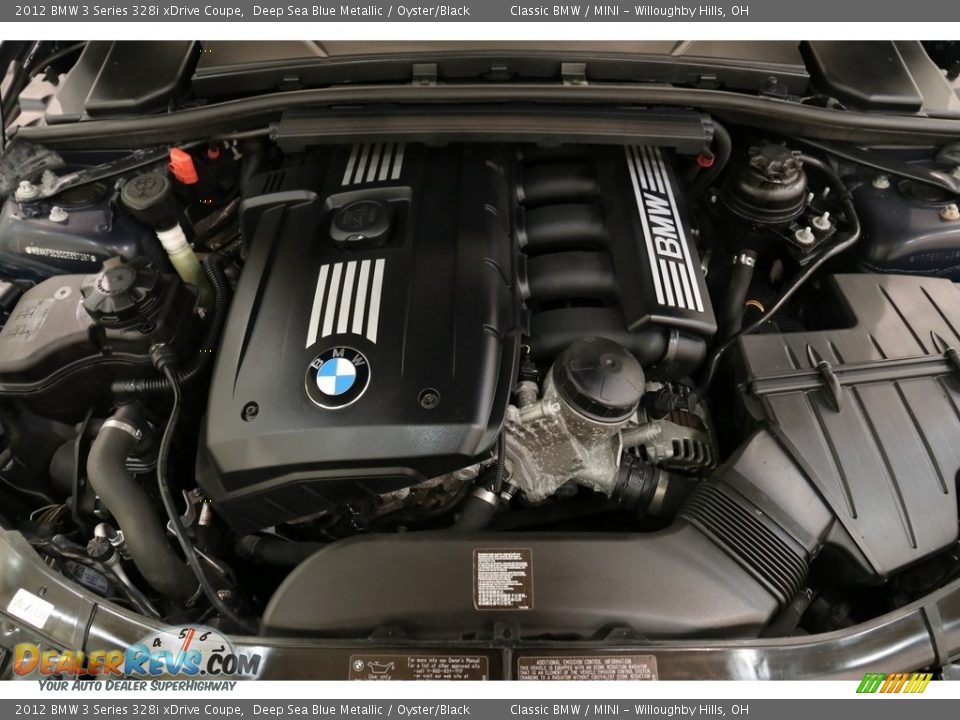 2012 BMW 3 Series 328i xDrive Coupe Deep Sea Blue Metallic / Oyster/Black Photo #18