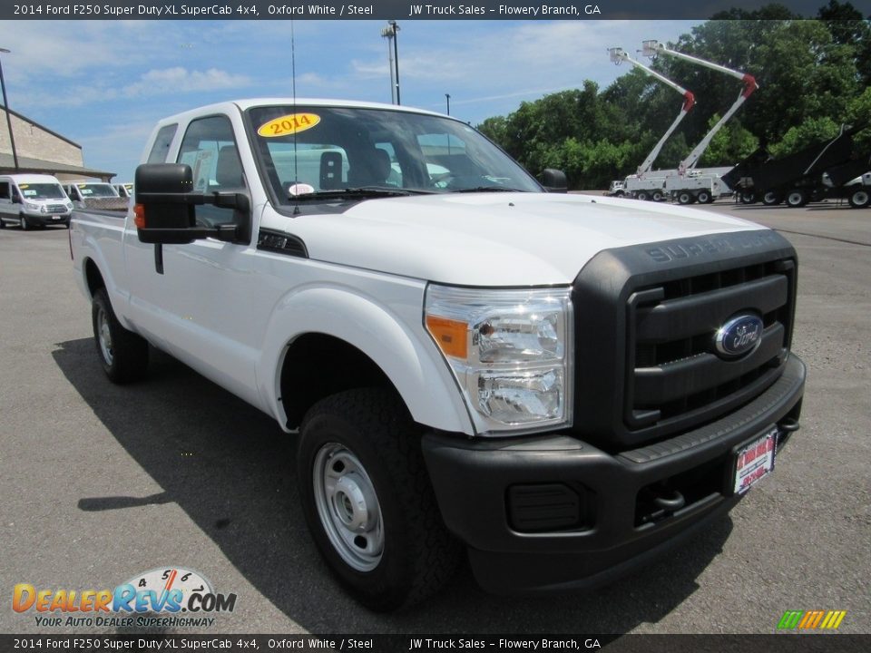 2014 Ford F250 Super Duty XL SuperCab 4x4 Oxford White / Steel Photo #7