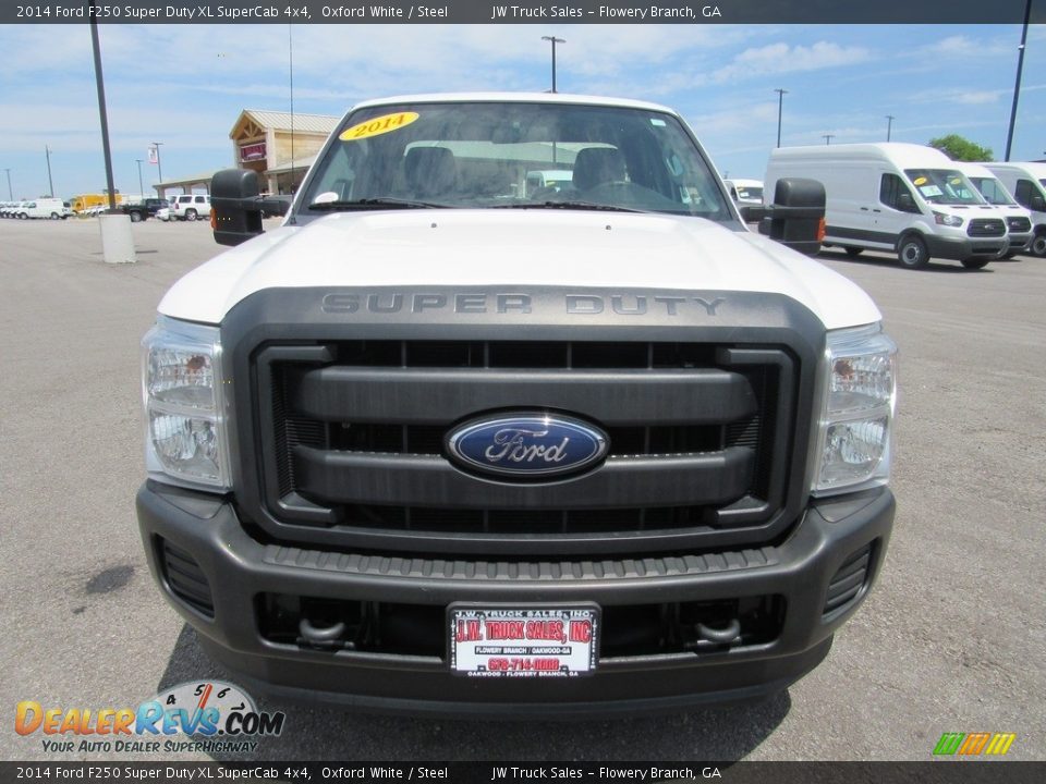 2014 Ford F250 Super Duty XL SuperCab 4x4 Oxford White / Steel Photo #8