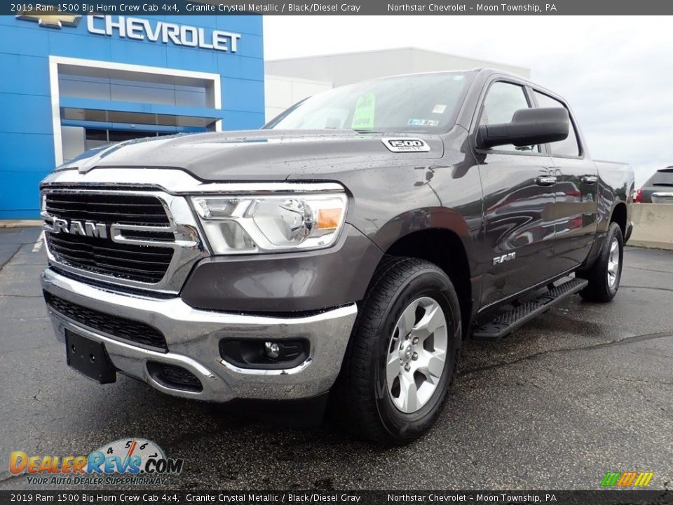 2019 Ram 1500 Big Horn Crew Cab 4x4 Granite Crystal Metallic / Black/Diesel Gray Photo #2