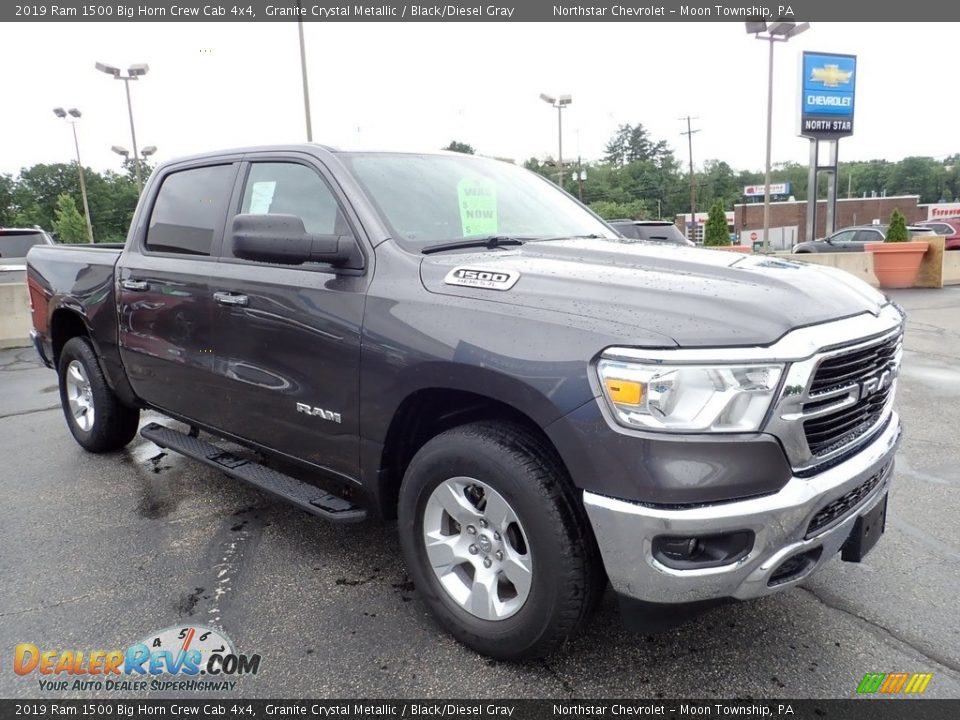 2019 Ram 1500 Big Horn Crew Cab 4x4 Granite Crystal Metallic / Black/Diesel Gray Photo #10