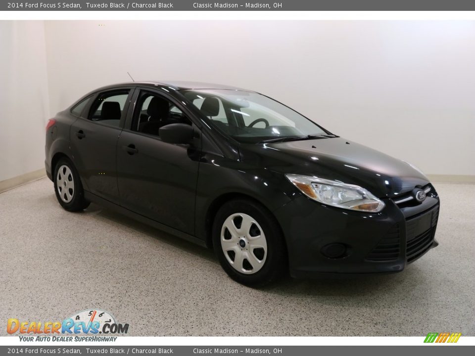 2014 Ford Focus S Sedan Tuxedo Black / Charcoal Black Photo #1