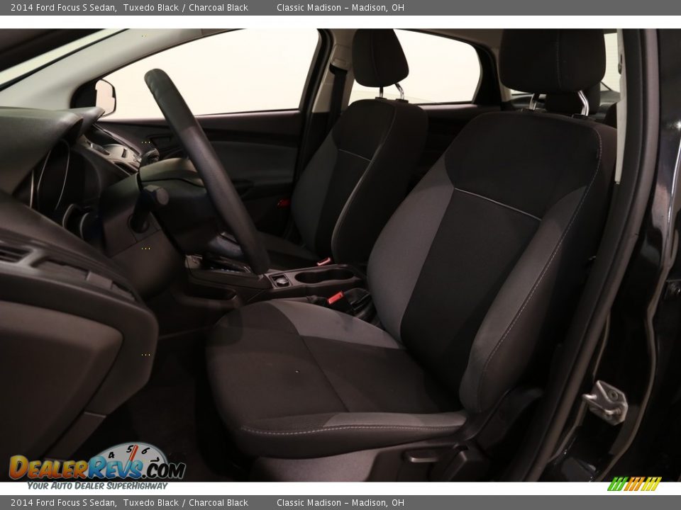 2014 Ford Focus S Sedan Tuxedo Black / Charcoal Black Photo #5