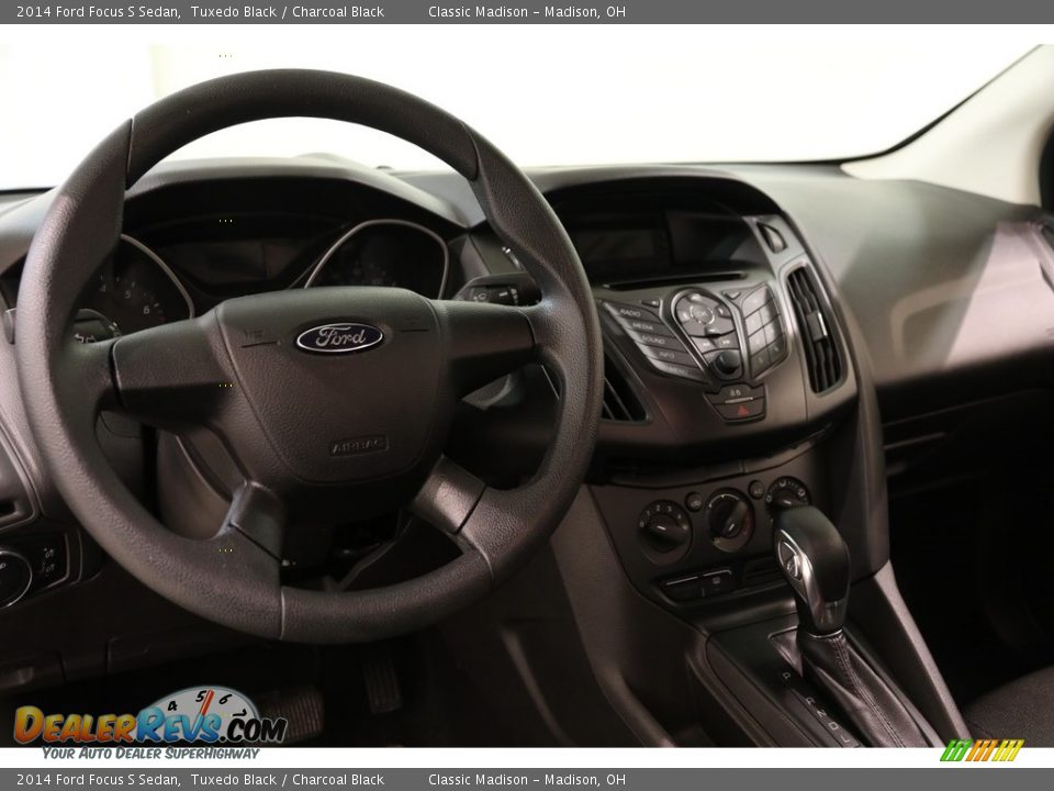 2014 Ford Focus S Sedan Tuxedo Black / Charcoal Black Photo #6