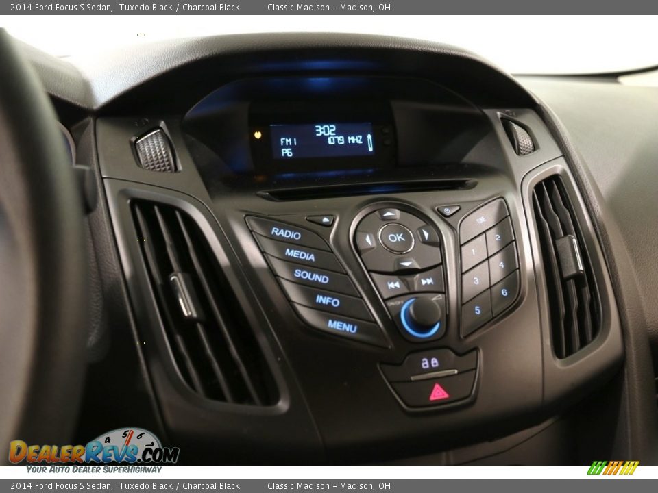 2014 Ford Focus S Sedan Tuxedo Black / Charcoal Black Photo #9