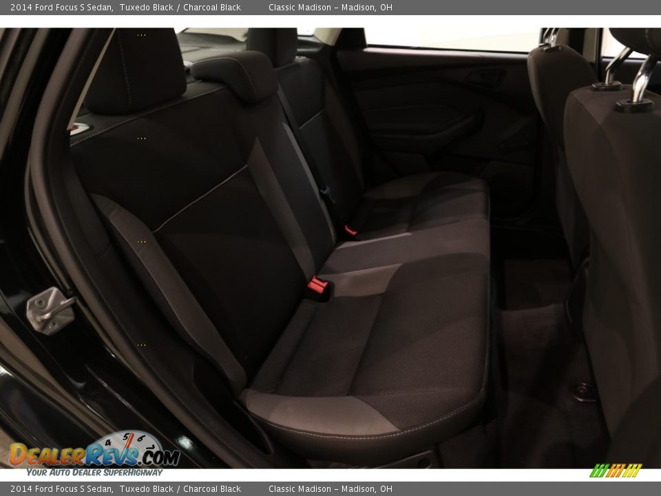 2014 Ford Focus S Sedan Tuxedo Black / Charcoal Black Photo #14