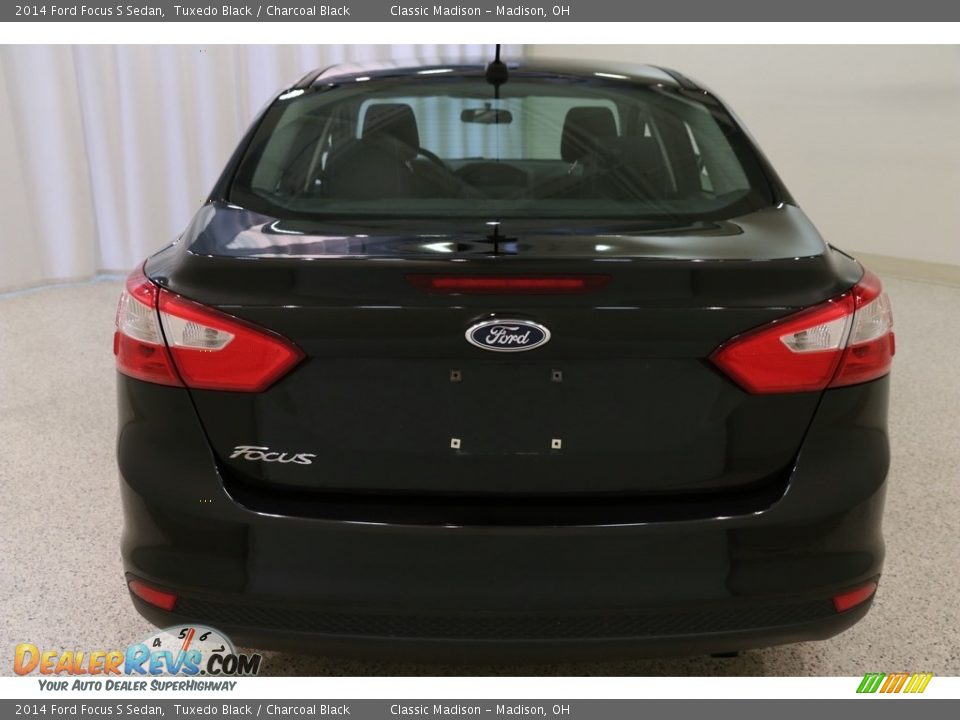 2014 Ford Focus S Sedan Tuxedo Black / Charcoal Black Photo #16