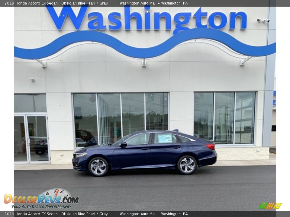 2019 Honda Accord EX Sedan Obsidian Blue Pearl / Gray Photo #1