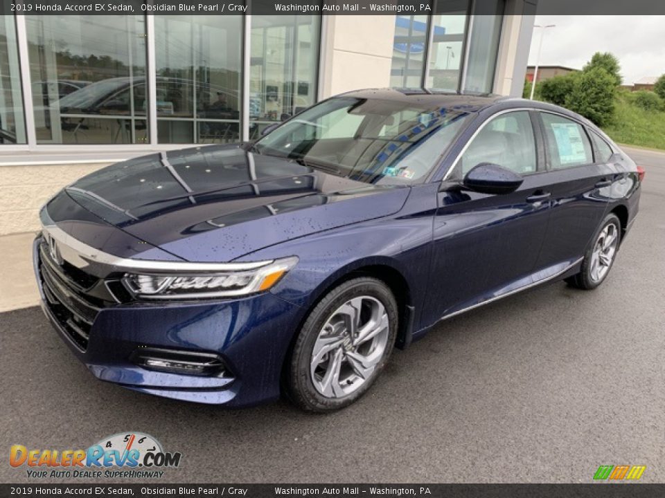 2019 Honda Accord EX Sedan Obsidian Blue Pearl / Gray Photo #2