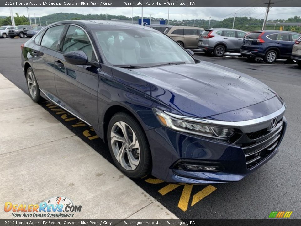 2019 Honda Accord EX Sedan Obsidian Blue Pearl / Gray Photo #4