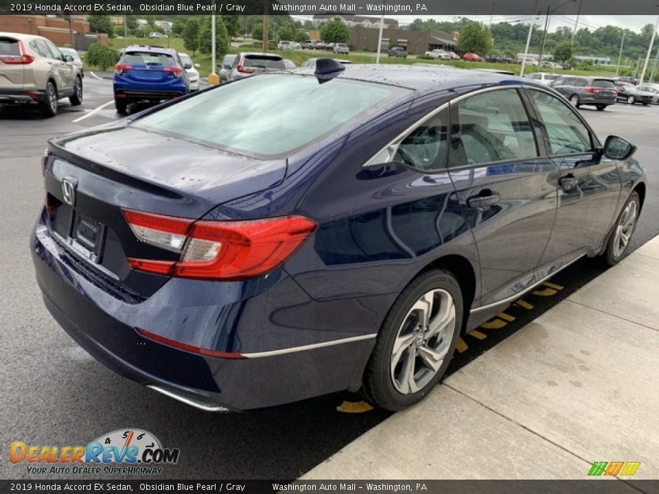 2019 Honda Accord EX Sedan Obsidian Blue Pearl / Gray Photo #5