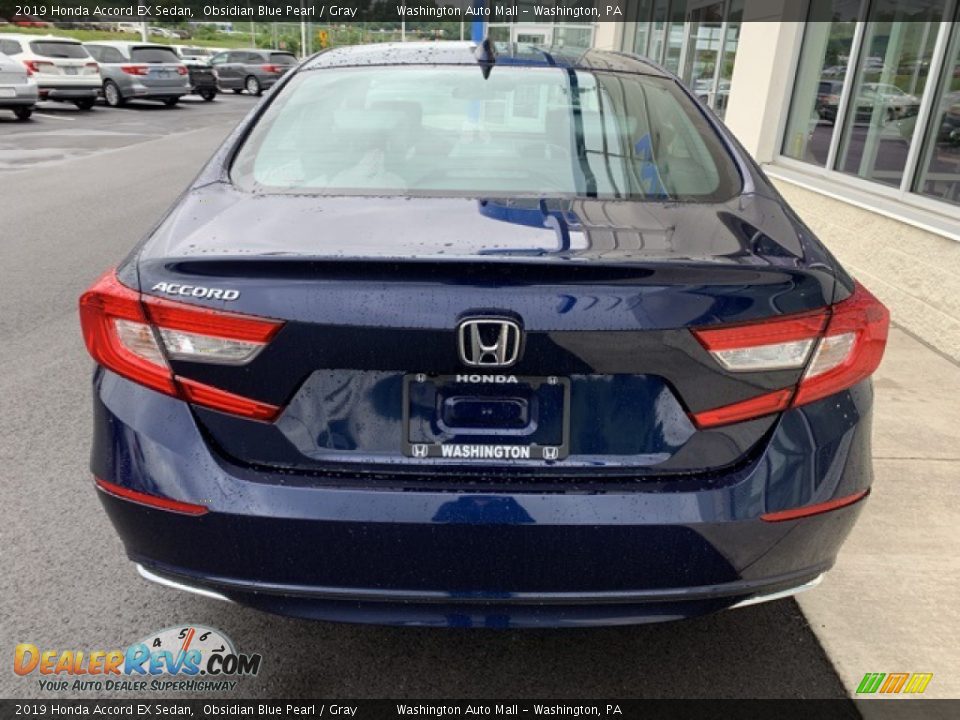 2019 Honda Accord EX Sedan Obsidian Blue Pearl / Gray Photo #6