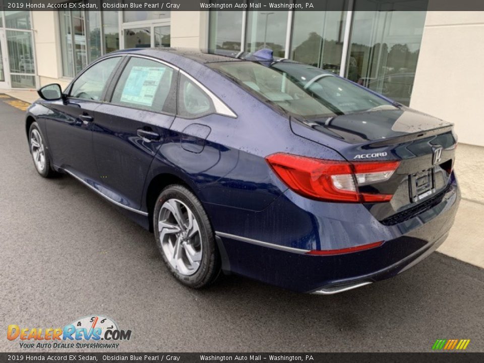 2019 Honda Accord EX Sedan Obsidian Blue Pearl / Gray Photo #7