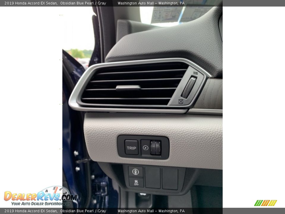 2019 Honda Accord EX Sedan Obsidian Blue Pearl / Gray Photo #12