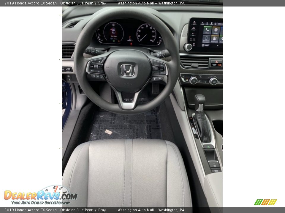 2019 Honda Accord EX Sedan Obsidian Blue Pearl / Gray Photo #13
