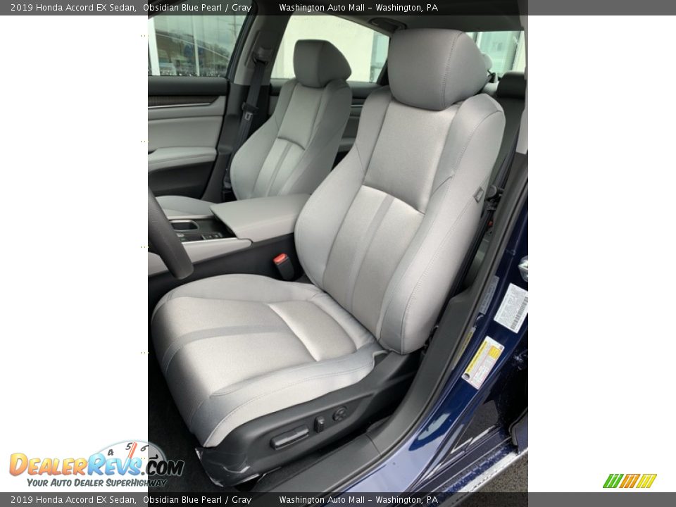 2019 Honda Accord EX Sedan Obsidian Blue Pearl / Gray Photo #14