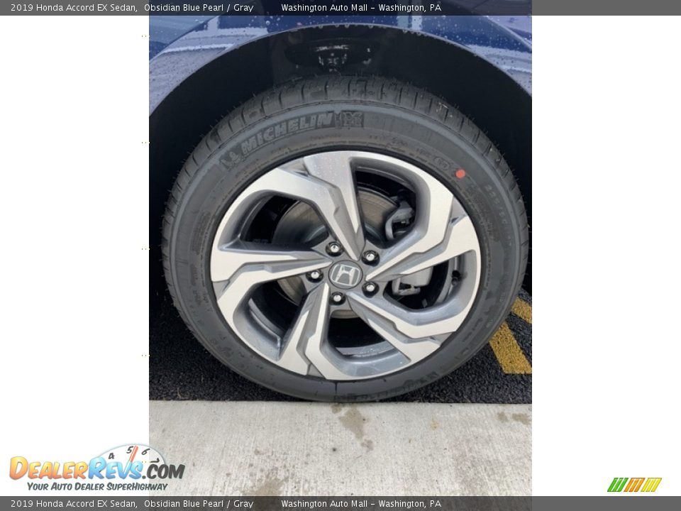 2019 Honda Accord EX Sedan Obsidian Blue Pearl / Gray Photo #28