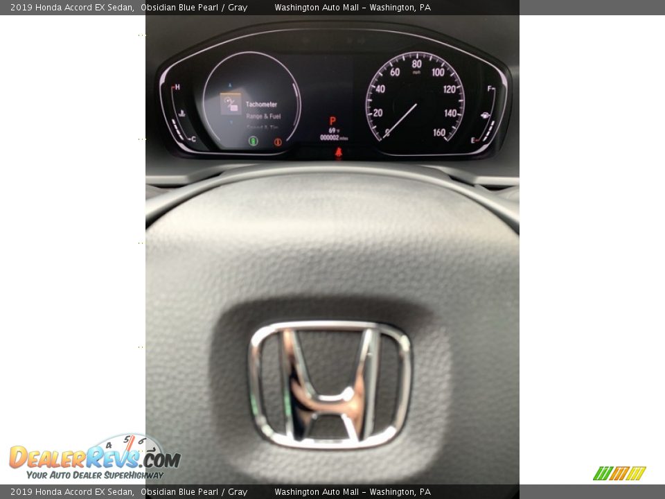 2019 Honda Accord EX Sedan Obsidian Blue Pearl / Gray Photo #29
