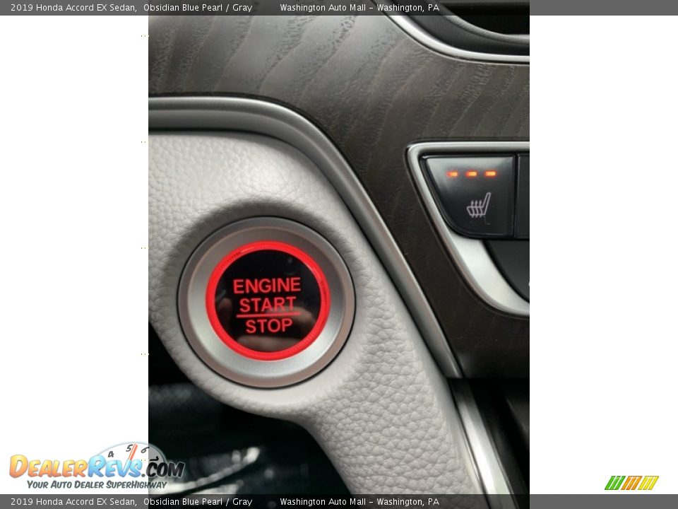 2019 Honda Accord EX Sedan Obsidian Blue Pearl / Gray Photo #34