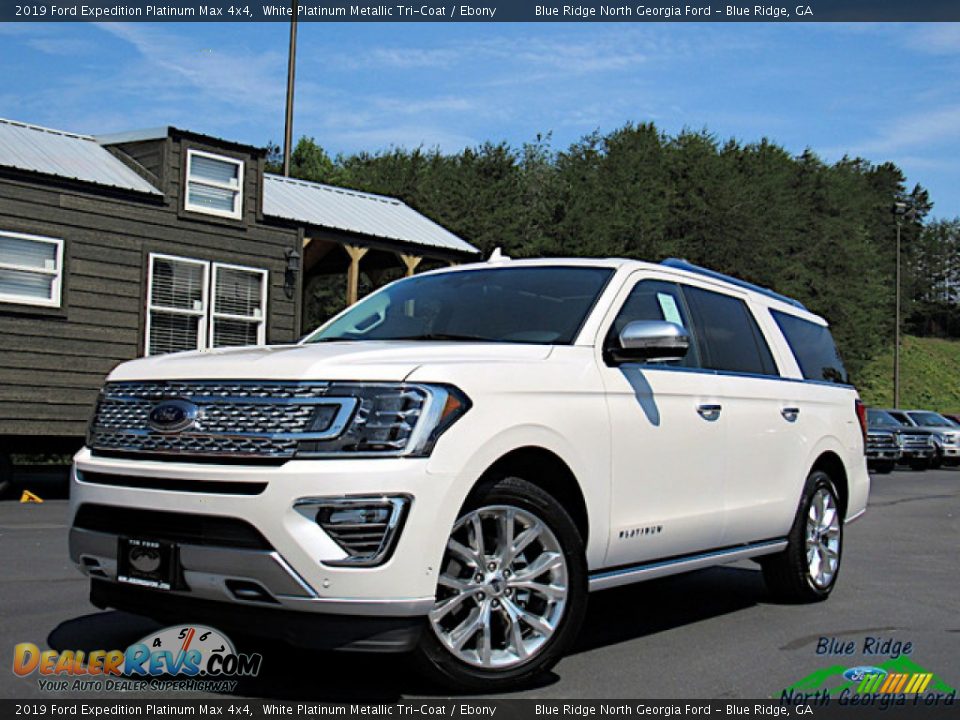 2019 Ford Expedition Platinum Max 4x4 White Platinum Metallic Tri-Coat / Ebony Photo #1