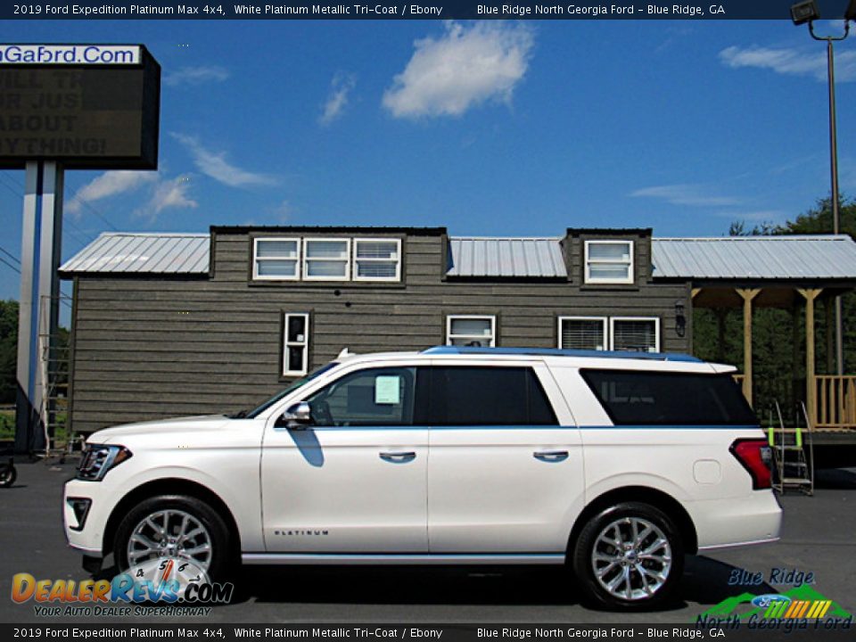 2019 Ford Expedition Platinum Max 4x4 White Platinum Metallic Tri-Coat / Ebony Photo #2