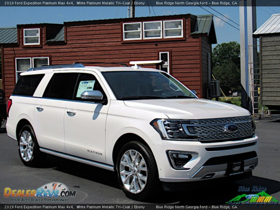 2019 Ford Expedition Platinum Max 4x4 White Platinum Metallic Tri-Coat / Ebony Photo #7