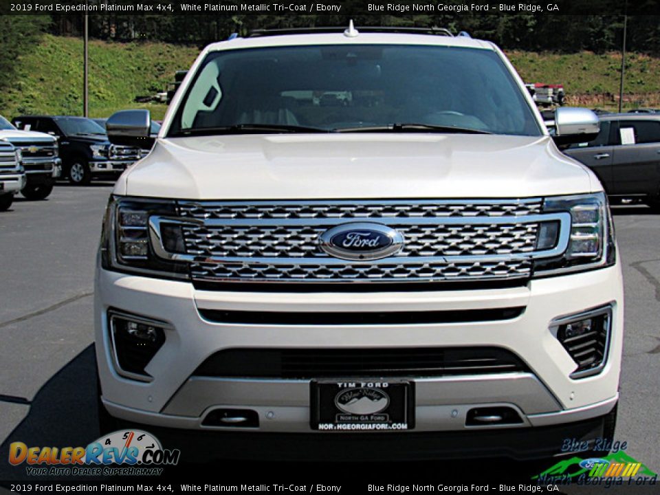 2019 Ford Expedition Platinum Max 4x4 White Platinum Metallic Tri-Coat / Ebony Photo #8