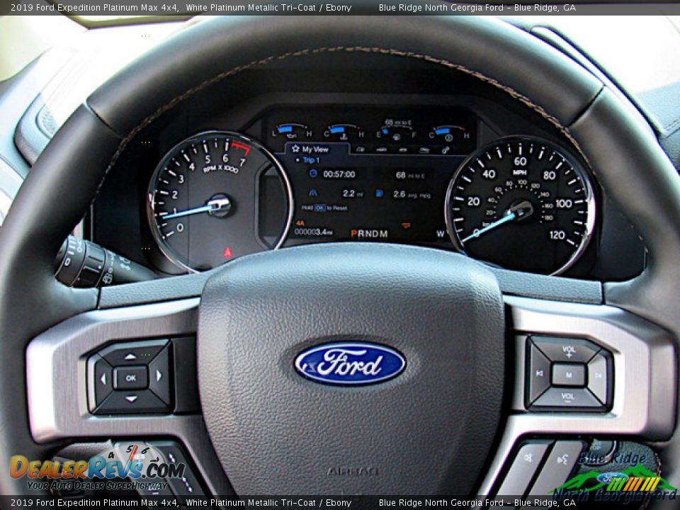 2019 Ford Expedition Platinum Max 4x4 White Platinum Metallic Tri-Coat / Ebony Photo #19
