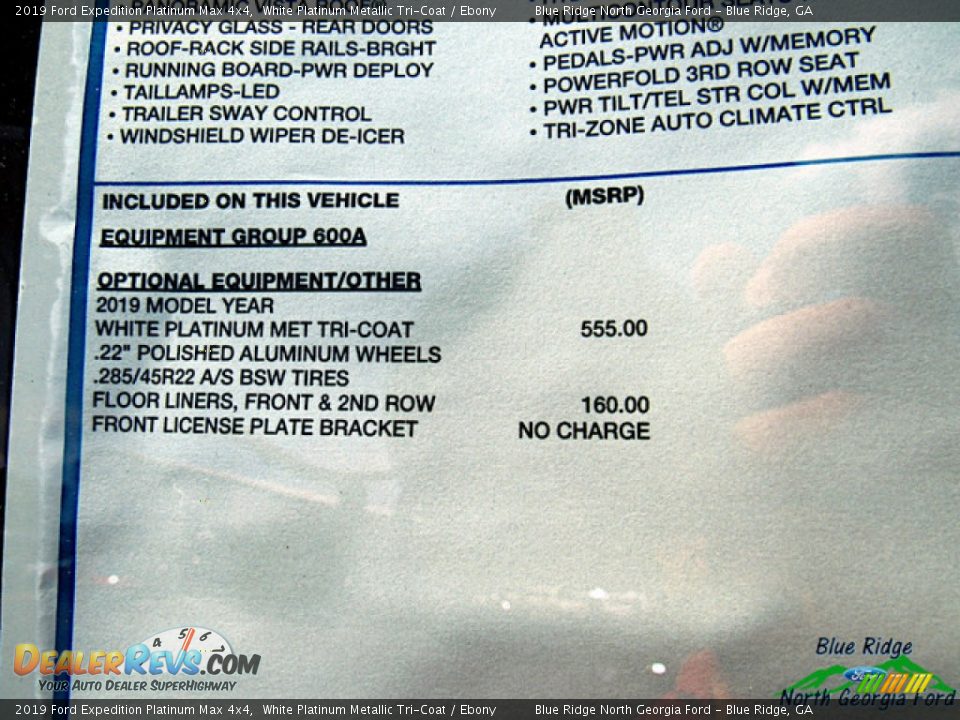 2019 Ford Expedition Platinum Max 4x4 White Platinum Metallic Tri-Coat / Ebony Photo #29