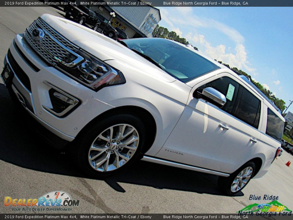 2019 Ford Expedition Platinum Max 4x4 White Platinum Metallic Tri-Coat / Ebony Photo #34