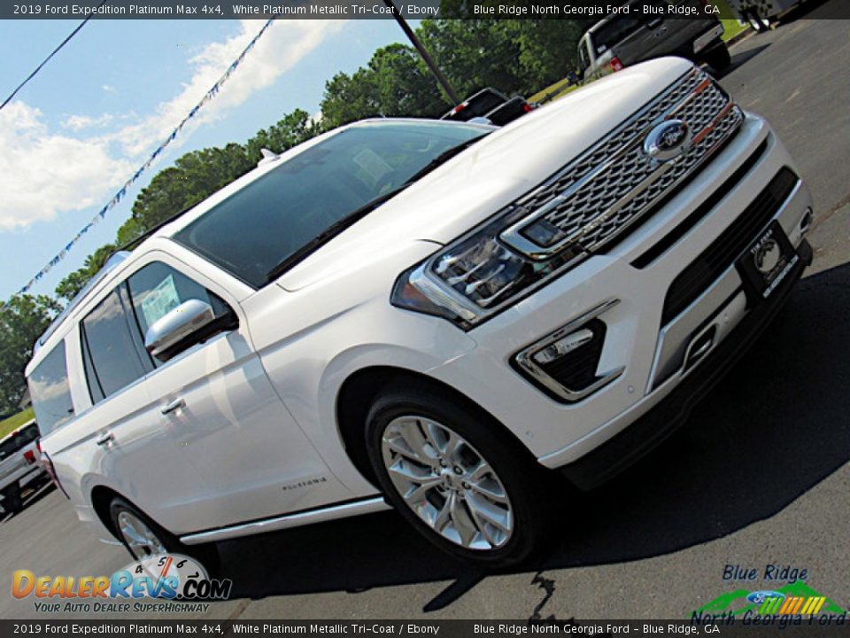 2019 Ford Expedition Platinum Max 4x4 White Platinum Metallic Tri-Coat / Ebony Photo #35