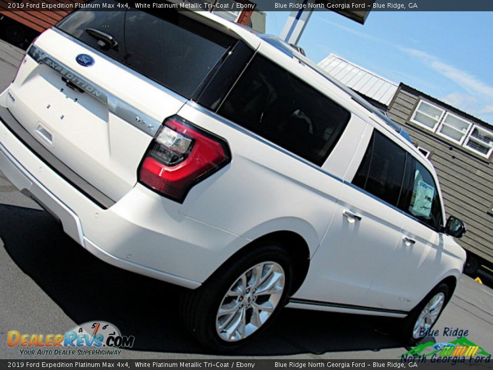 2019 Ford Expedition Platinum Max 4x4 White Platinum Metallic Tri-Coat / Ebony Photo #36
