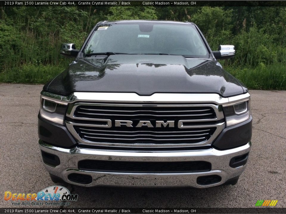 2019 Ram 1500 Laramie Crew Cab 4x4 Granite Crystal Metallic / Black Photo #2